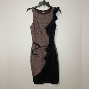 Eva Franco brown wool blend dress size 4